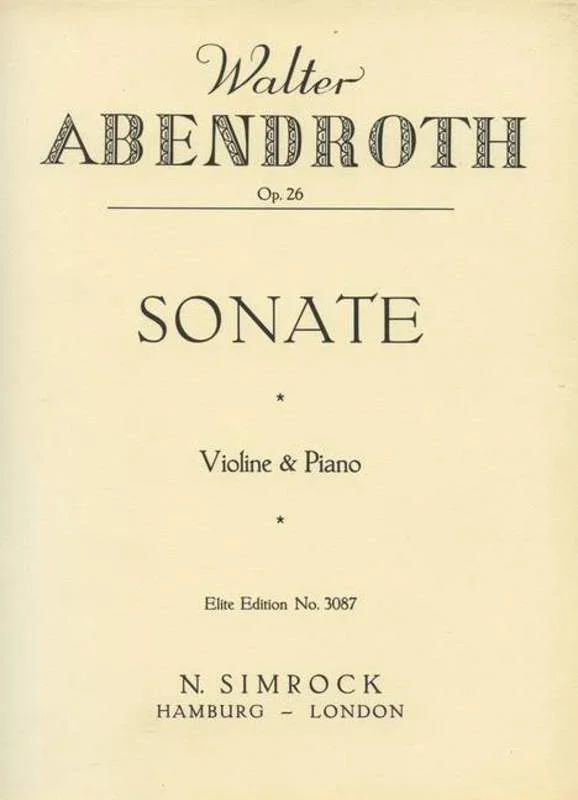 Sonata Op26 Violin Piano Book