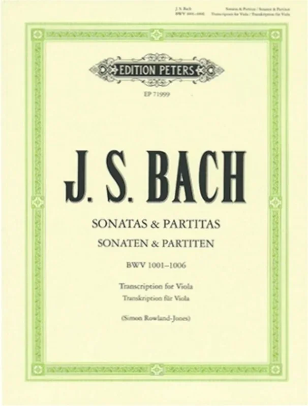Sonatas And Partitas Bwv 1001-1006 Viola (Softcover Book)