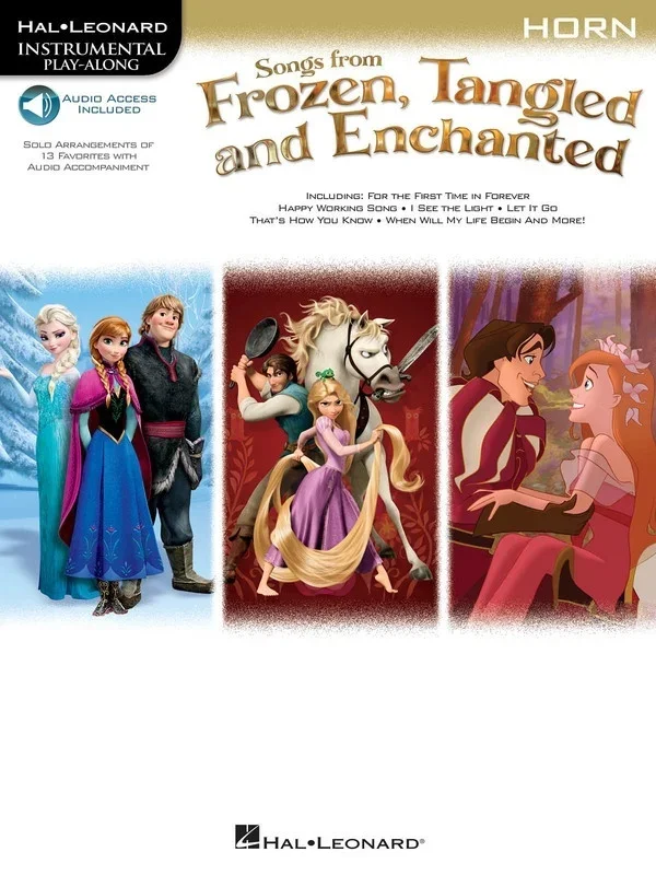 Songs From Frozen Tangled and Enchanted Horn Online Audio (Softcover Book/Online