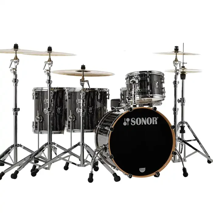 Sonor Prolite 20″ Bass Drum Ebony White Stripe 2 Up 2 Down