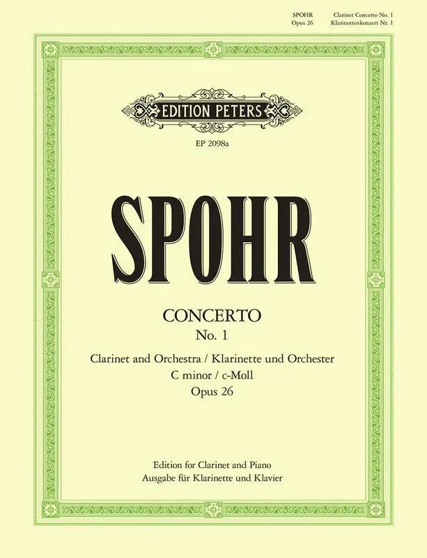 Spohr – Clarinet Concerto No 1 C Min Op 26 (Softcover Book)