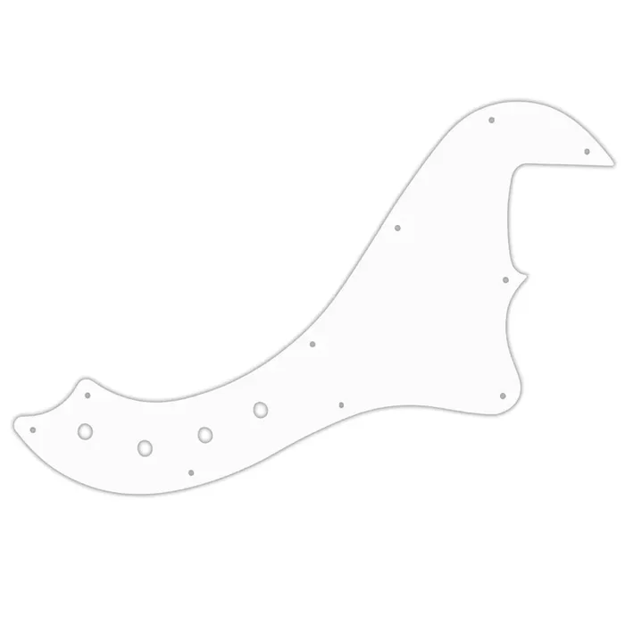 Squier by Fender Deluxe Dimension Bass IV – Thin Shiny White .060″ / 1.52mm Thickness, No Bevelled Edge