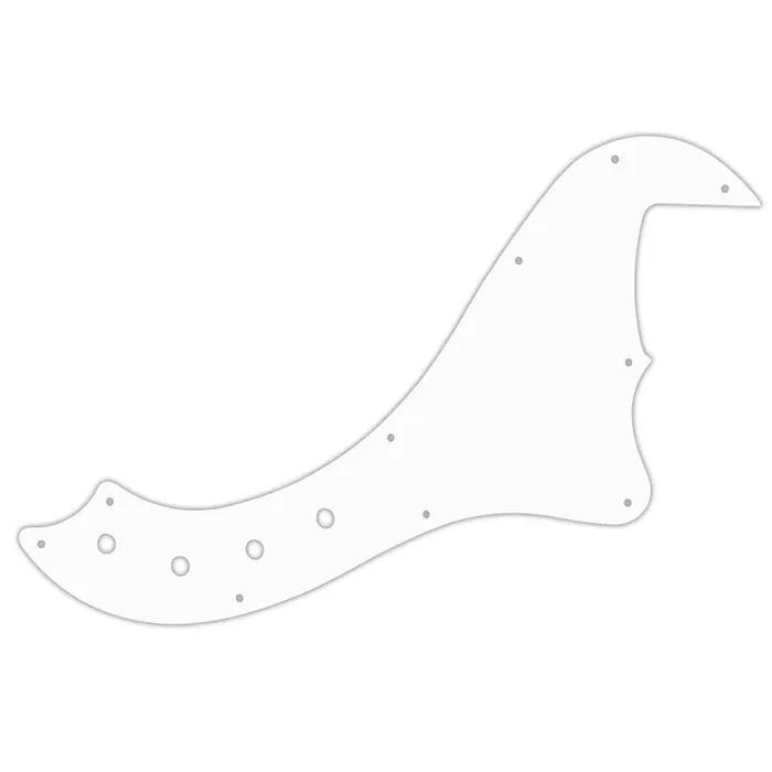 Squier by Fender Deluxe Dimension Bass V – Solid Shiny White .090″ / 2.29mm thick, with bevelled edge