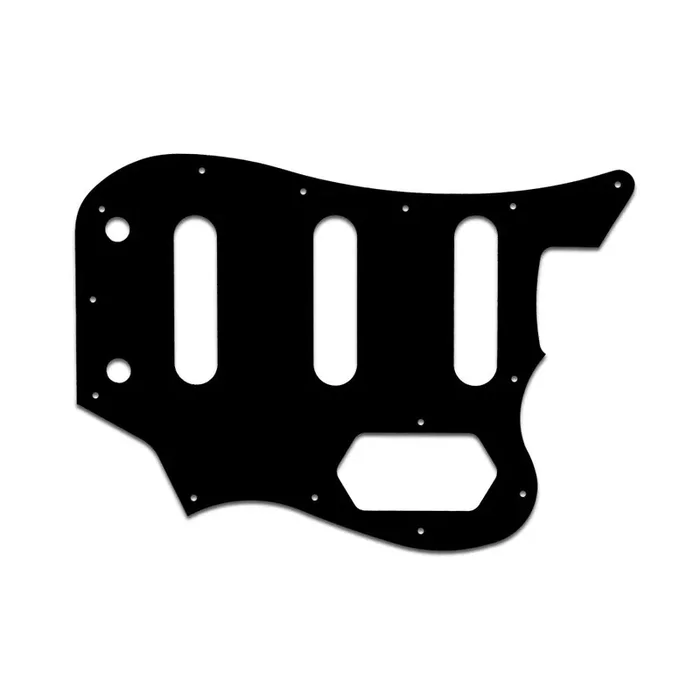 Squier By Fender Vintage Modified Bass Vi – Matte Black .090″ / 2.29mm thick, with bevelled edge.