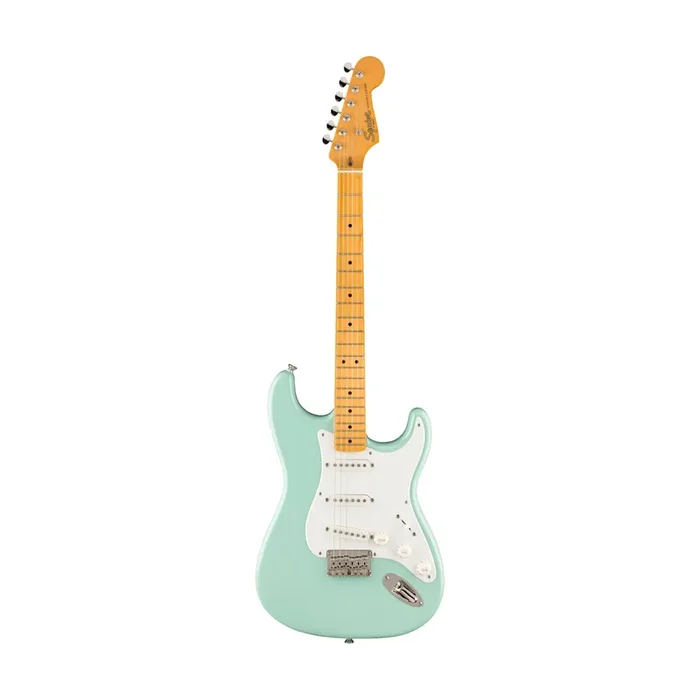 Squier Classic Vibe 50s Stratocaster Hardtail Electric Guitar, Maple FB, Surf Green