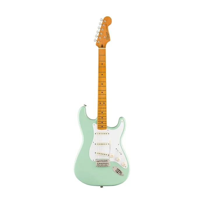 Squier FSR Classic Vibe 50s Stratocaster Electric Guitar, Maple FB, Surf Green