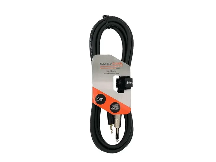 Stagecore 3m 3.5mm Stereo Mini Jack – 6.35mm Mono Jack Aux Cable