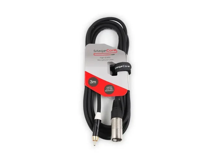 Stagecore 3m Male XLR – Single Male RCA Cable