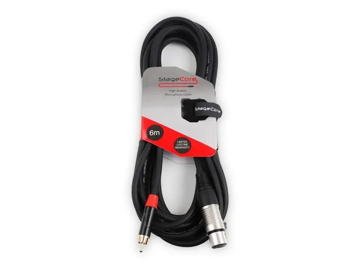 Stagecore 6m Female XLR – Single Male RCA Cable