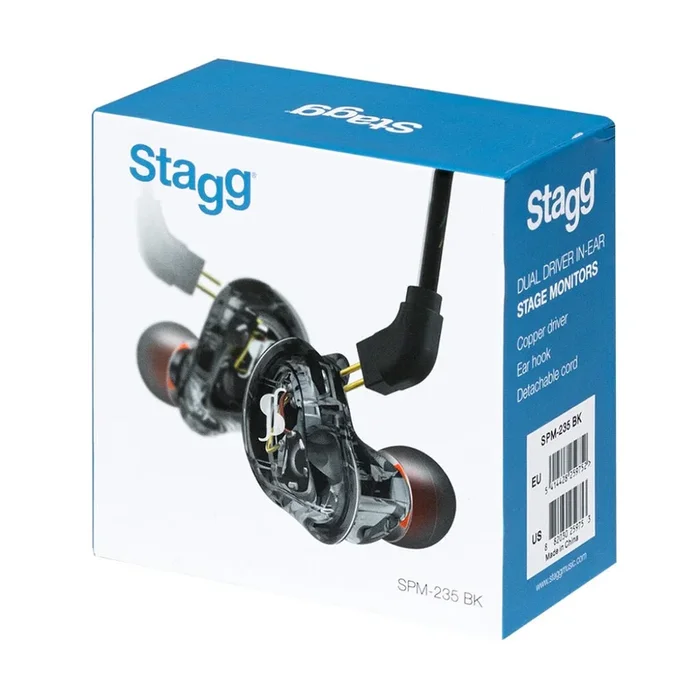 Stagg Dual Driver In-Ear Stage Monitors – Black