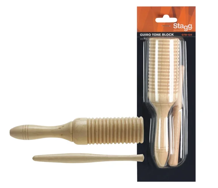 Stagg Guiro Tone Block with Beater