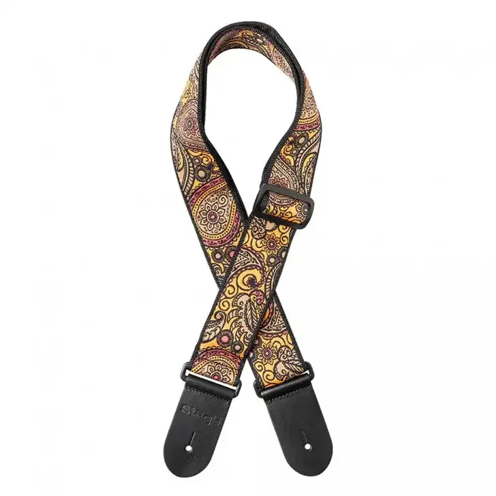 Stagg Paisley Guitar Strap – Orange 1