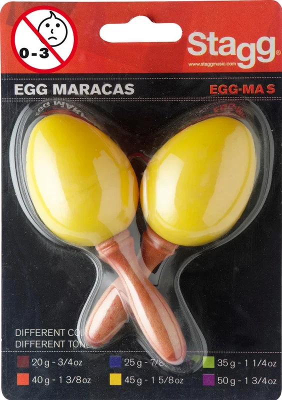 Stagg Plastic Egg Maracas – Yellow
