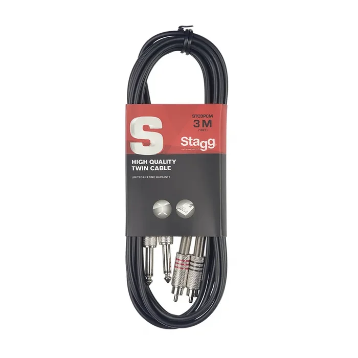 Stagg S Series 2x RCA / 2x Jack Cable
