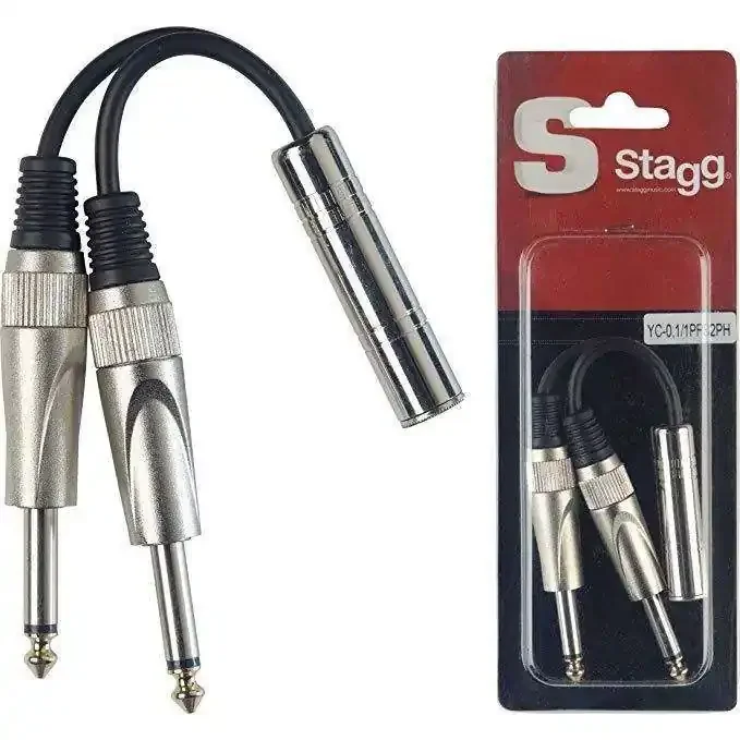Stagg YC-0,1/1PFS2PH Female Stereo Jack to Two Male Mono Phone Plug
