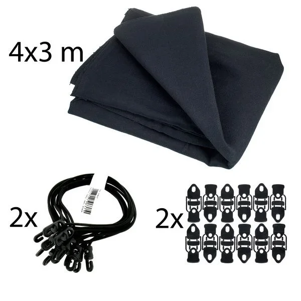 Stairville Euro Molton Set Black 4x3m