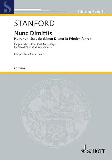 Stanford, Charles Villiers : Stanford, Charles Villiers : Nunc Dimittis, Herr, nun lässt du deinen Diener in Frieden fahren – mi