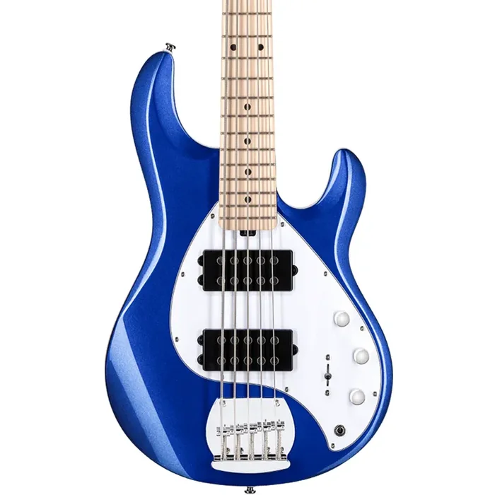 Sterling by Music Man SUB Stingray RAY5 HH 5-String – Cobra Blue w/ Maple