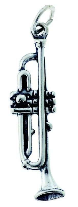 Sterling Silver Charm Trumpet
