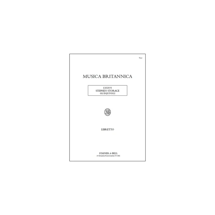 Storace, Stephen – Gli Equivoce. Libretto