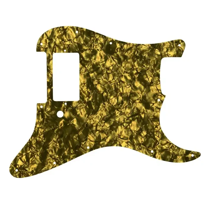 Strat 1 Humbucker Only – Gold Pearl Black/White/Black 4 ply Lamination