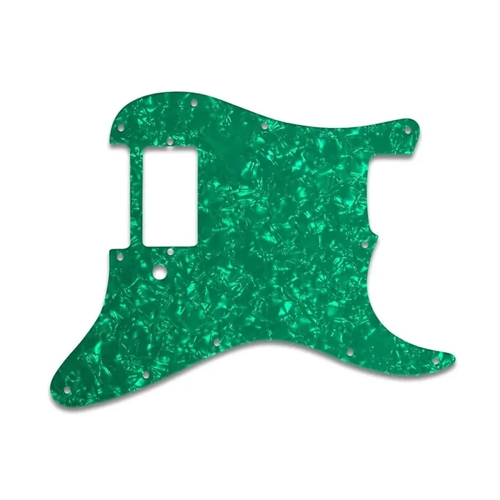 Strat 1 Humbucker Only – Green Pearl White/Black/White 3 ply Lamination