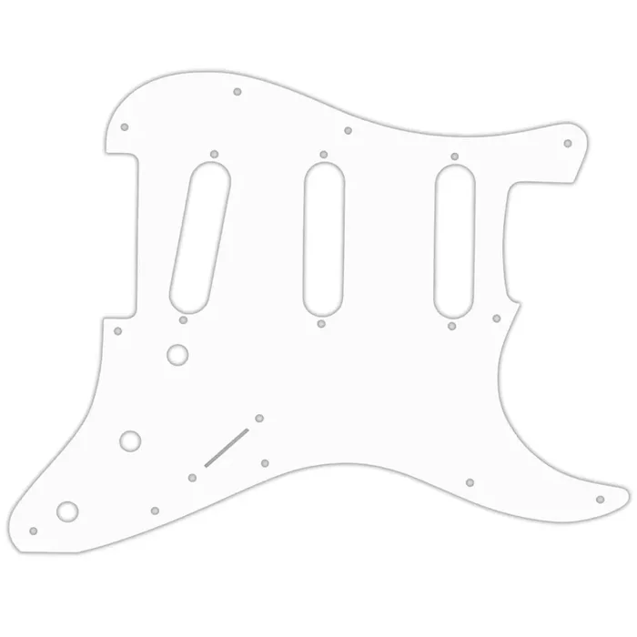 Strat – Thin Shiny White .060″ / 1.52mm Thickness, No Bevelled Edge