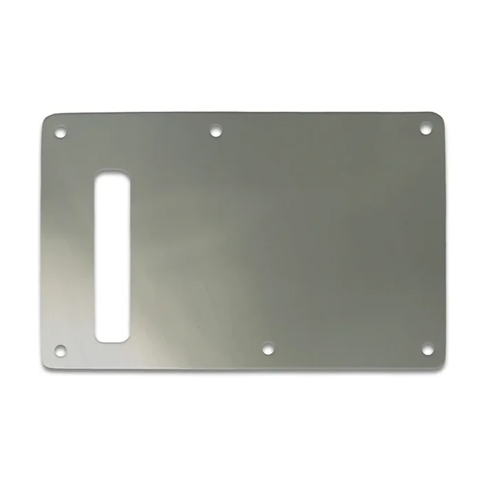 Strat Backplate – Brushed Silver (Simulated)