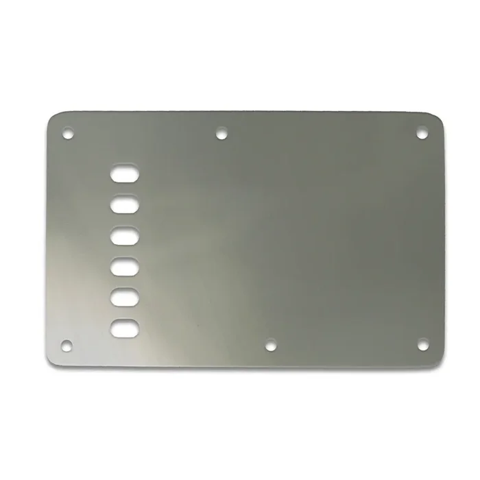 Strat Backplate Vintage – Brushed Silver (Simulated)