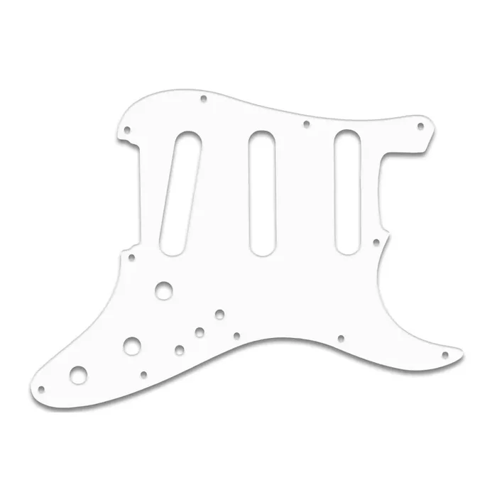 Strat Elite – Solid Shiny White .090″ / 2.29mm thick, with bevelled edge