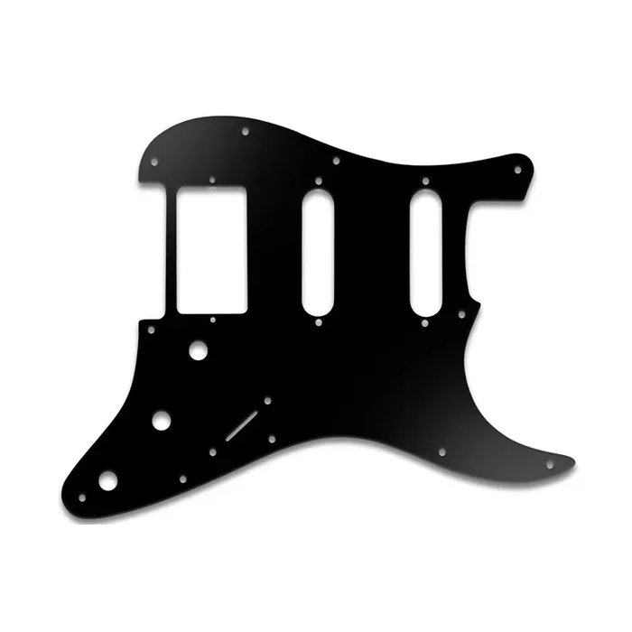 Strat Humbucker Single Single – Matte Black .090″ / 2.29mm thick, with bevelled edge.