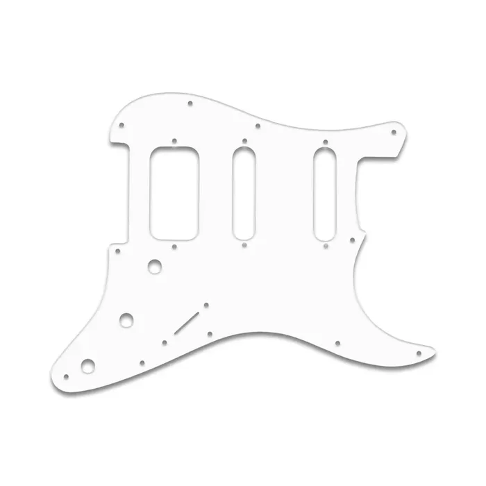 Strat Lonestar – Thin Shiny White .060″ / 1.52mm Thickness, No Bevelled Edge