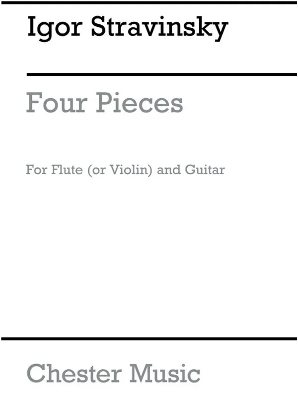 Stravinsky 4 Pieces Flute And Guitar (Softcover Book)
