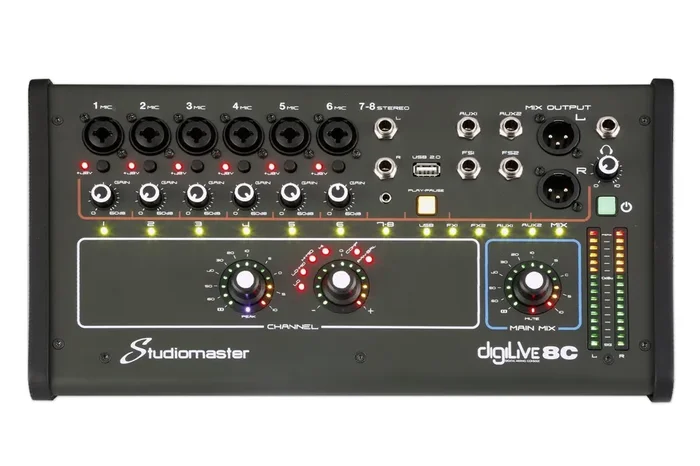 Studiomaster DigiLive 8C – 8 Input Digital Mixer