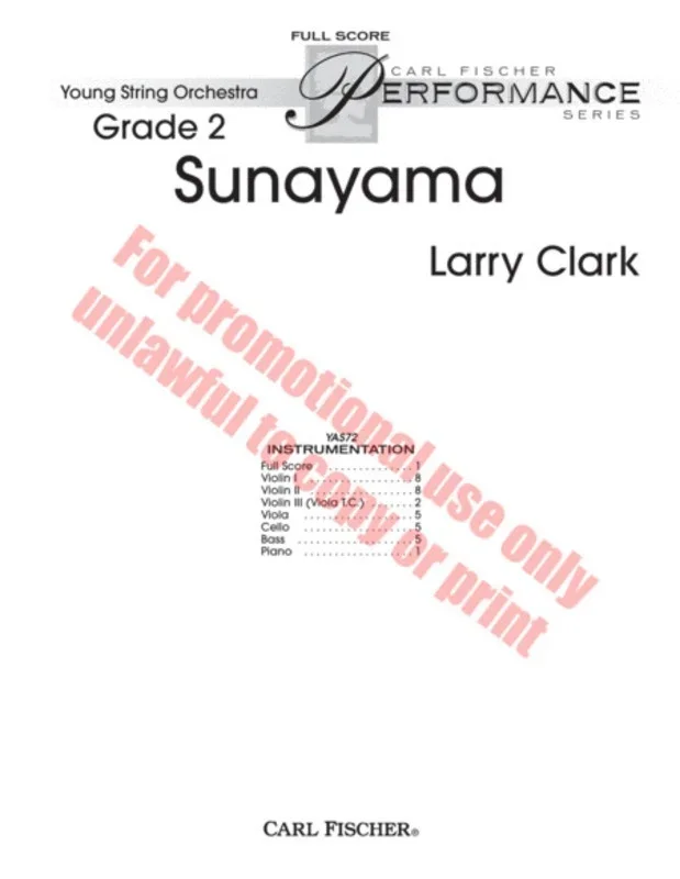 Sunayama String Orchestra Score/Parts