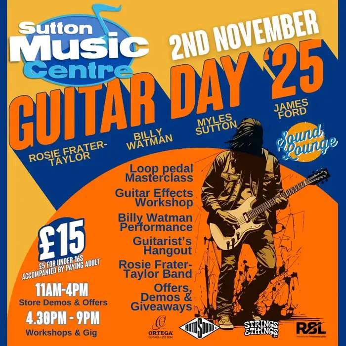 Sutton Music Centre’s Guitar Day ‘25 – Sunday 2nd November 2025