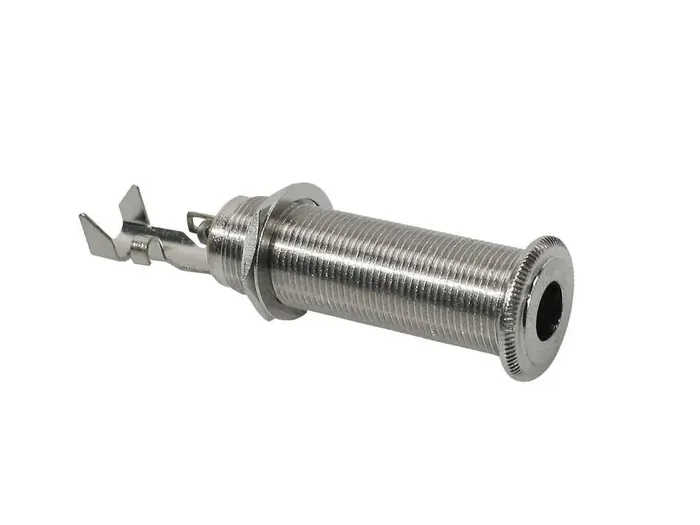 Switchcraft (SC-152B) Nickel Thick Panel / Barrel Jack Socket – 3 Pole