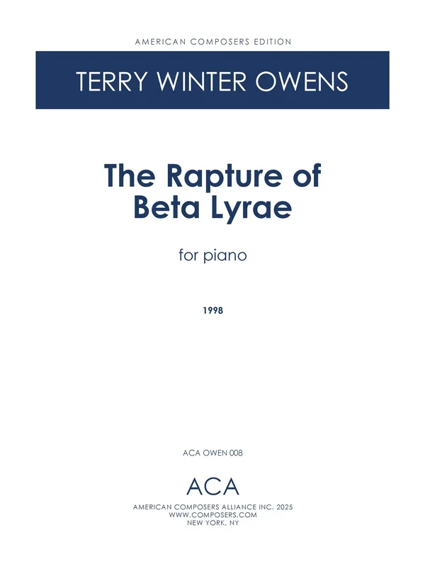 T.W. Owens: The Rapture of Beta Lyrae