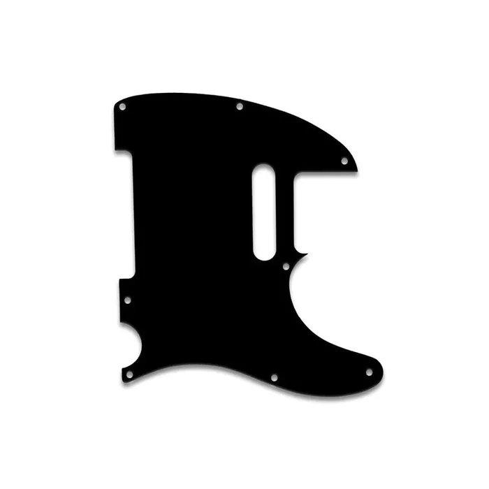 Tele – Thin Shiny Black .060″ / 1.52mm Thickness, No Bevelled Edge
