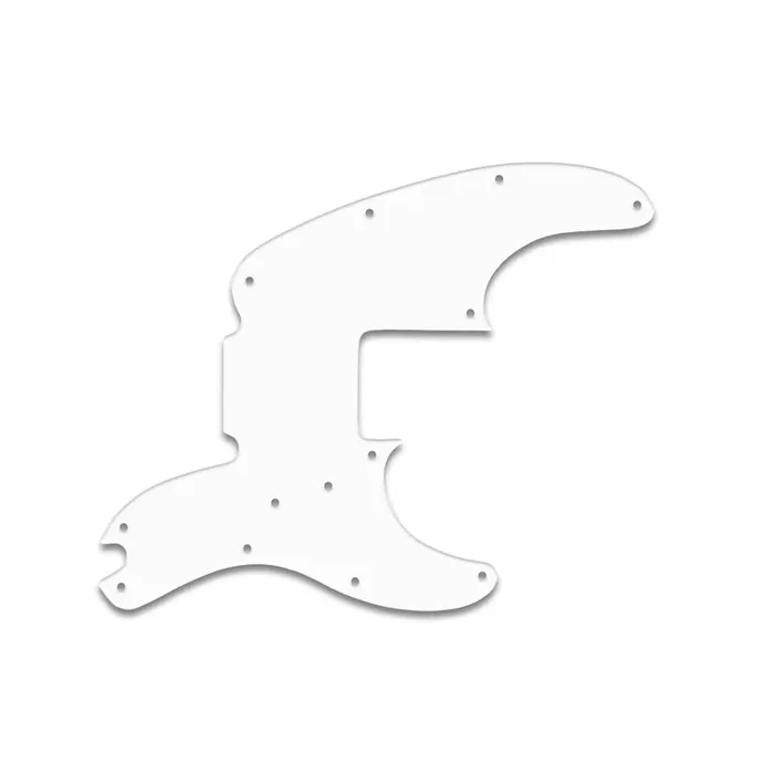 Tele Bass – Solid Shiny White .090″ / 2.29mm thick, with bevelled edge