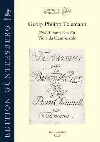 Telemann 12 Fantasias for Viola da Gamba