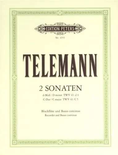 Telemann – 2 Sonatas (Treble Recorder)