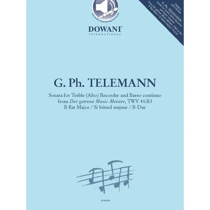 Telemann, Georg Philipp – Sonata for Treble (Alto) Recorder and BC