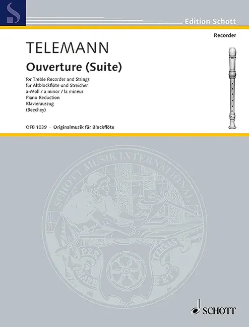 Telemann Overture (Suite) in a minor for Treble Recorder and Strings