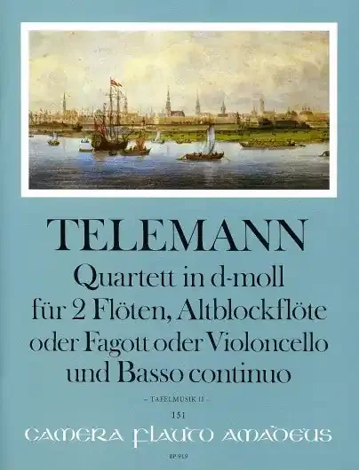 Telemann Quartet in D Minor for 2 Flutes, Treble Recorder and Basso Continuo