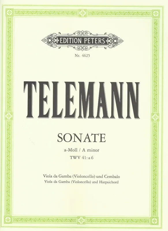 Telemann Sonata in A Minor for Viola da Gamba and Harpsichord