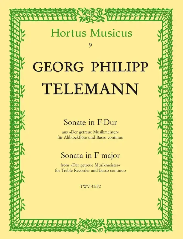 Telemann Sonata in F Major for Treble Recorder and Basso Continuo