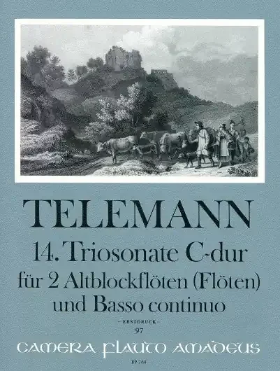 Telemann Trio Sonata No. 14 in C Major for 2 Treble Recorders and Basso Continuo