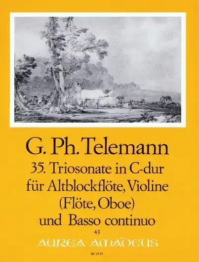 Telemann Trio Sonata No. 35 in C Major for Treble Recorder, Violin and Basso Continuo