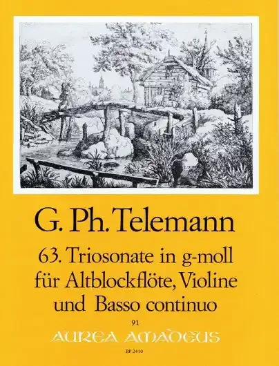 Telemann Trio Sonata No. 63 in G minor for Treble Recorder, Violin and Basso Continuo